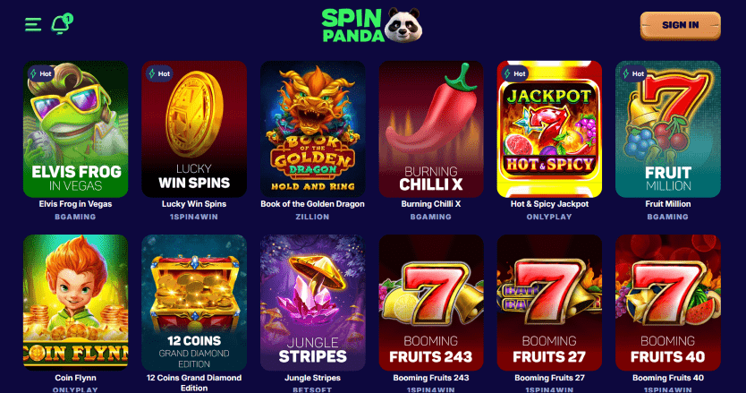 slots spin panda casino